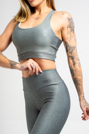 Top Nadador Mescla Verde Escuro