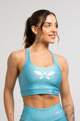 Top Nadador Mesclado Azul