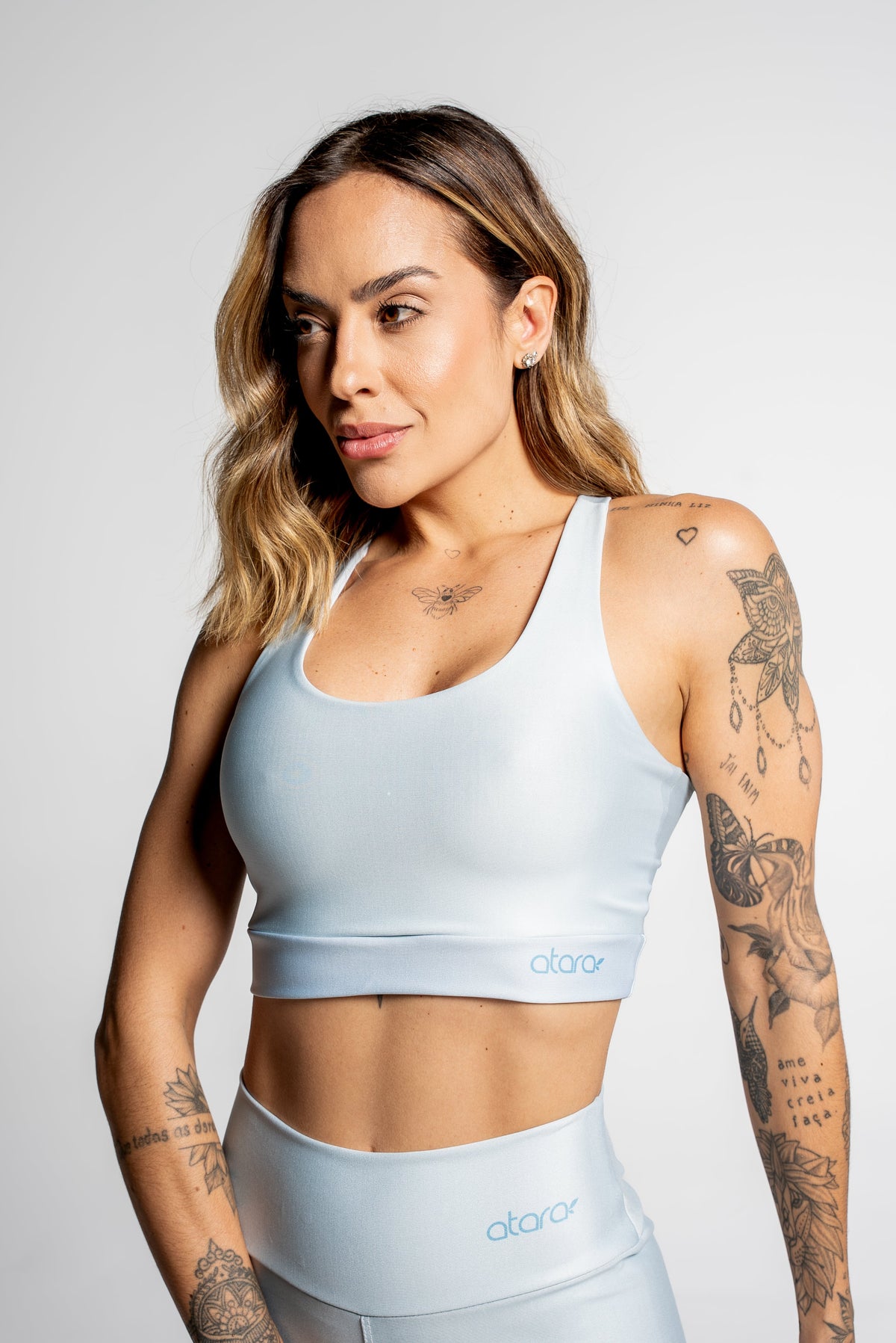 Top Nadador Básico Liso Azul Claro