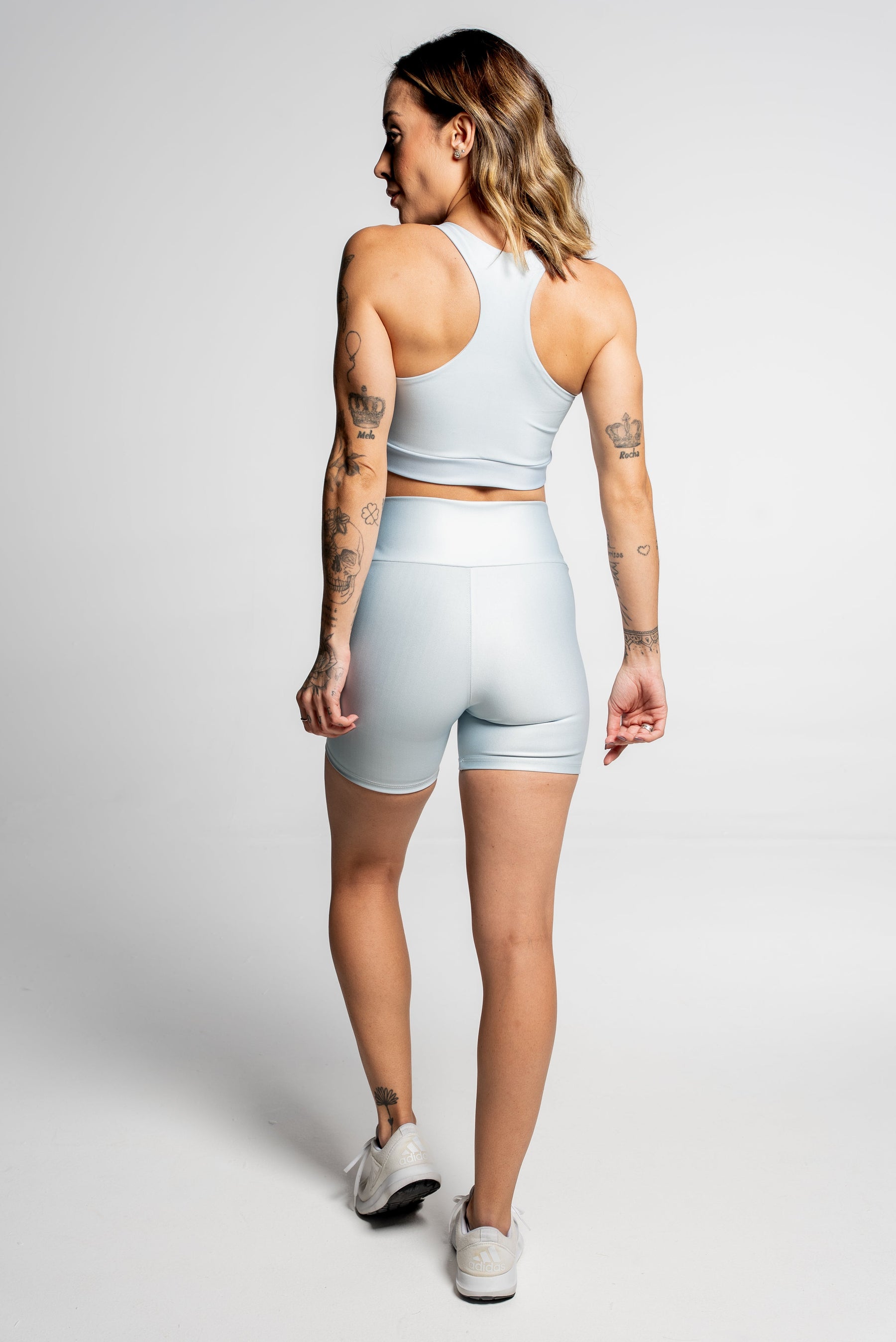 Top Nadador Básico Liso Azul Claro