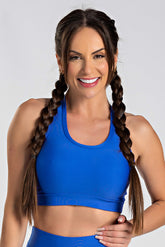 Top Nadador Básico Liso Azul