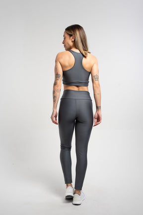 Top Nadador Básico Liso Chumbo