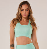 Top Nadador Básico Liso Verde Água