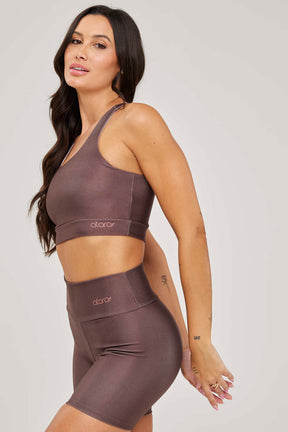 Top Nadador Lisa Marrom