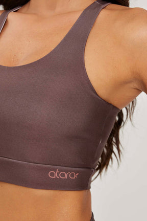 Top Nadador Lisa Marrom