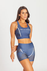 Top Nadador Rajado Azul