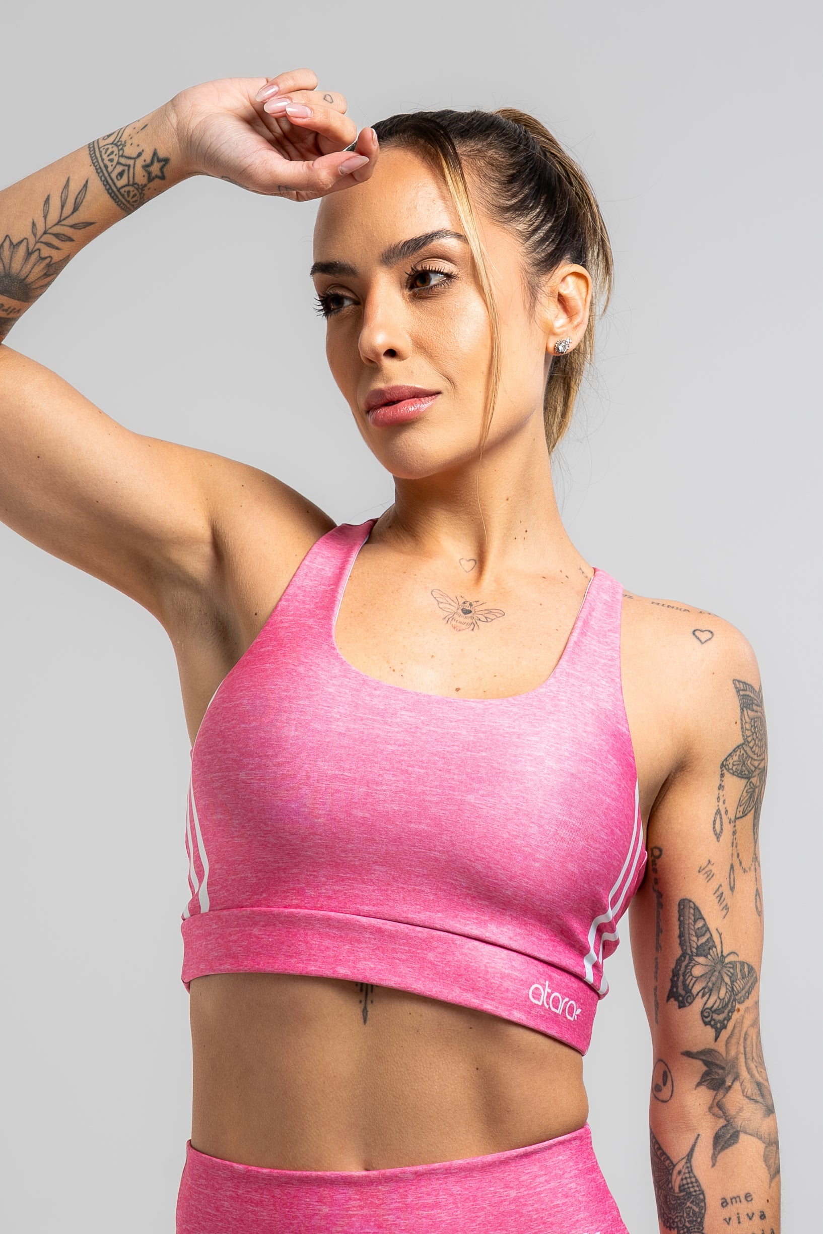 Top Nadador Texture Pink