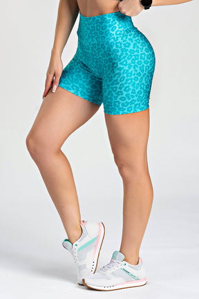 Bermuda Estampa Onça Verde Água