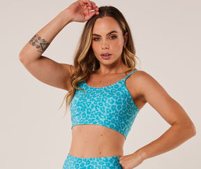 Top Alcinha Onça Verde Água